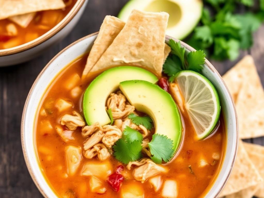 Slow Cooker Chicken Tortilla Soup