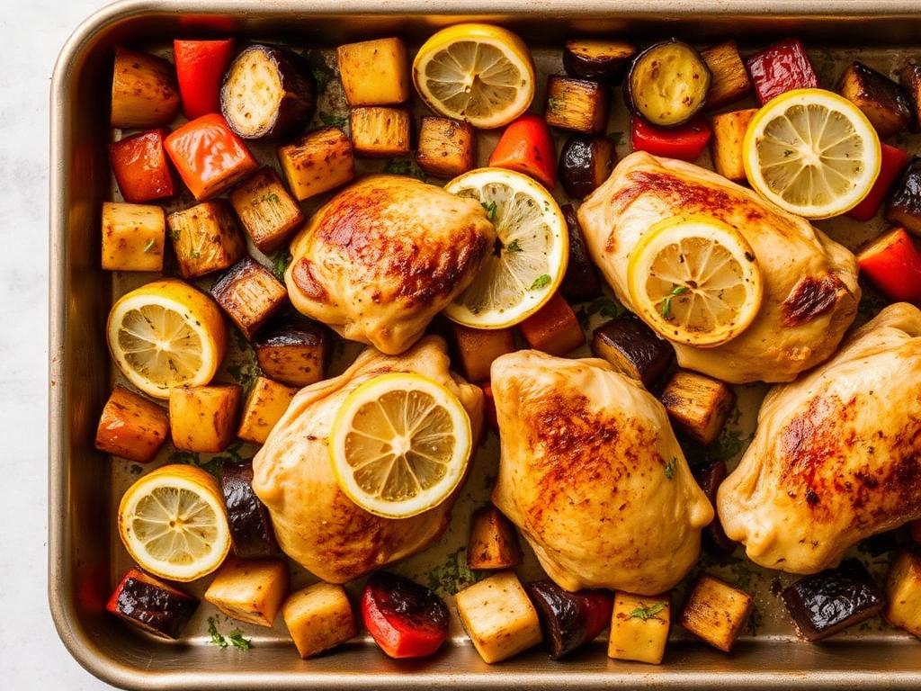 Sheet Pan Lemon Chicken & Vegetables