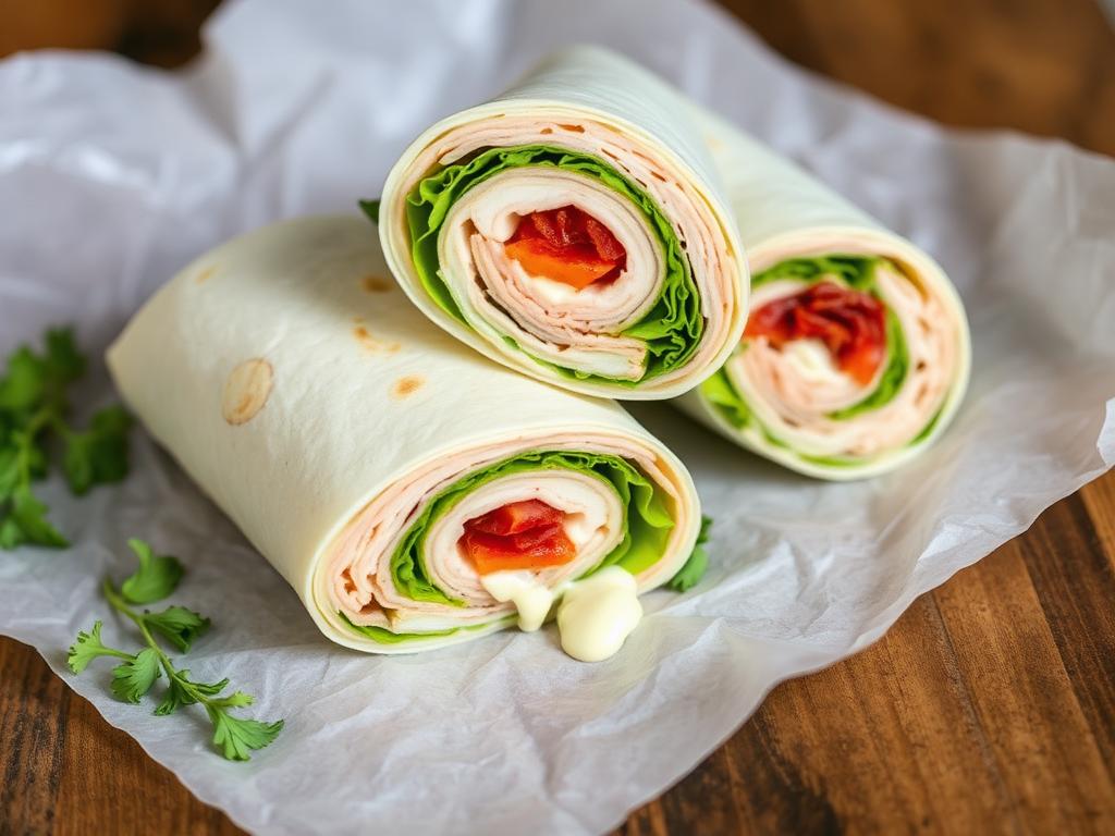 Turkey Club Wrap with Herb Aioli
