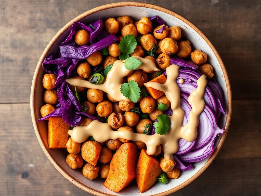 Vegan Buddha Bowl with Tahini Sauce